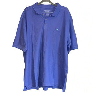 Tommy Bahama Ceil Blue Short Sleeve Polo Shirt Size XXL